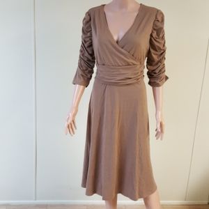 Women V neck midi dress